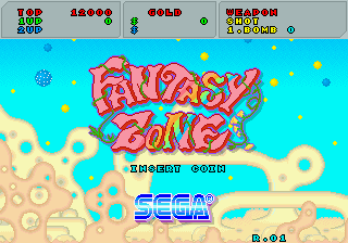 Fantasy Zone (317-5000) Title Screen